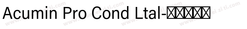 Acumin Pro Cond Ltal字体转换